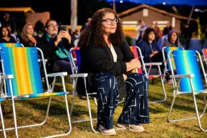 Margareth da Silva, moradora no Macacos Cine Fest / Foto: Luiza Wollny – Divulgação